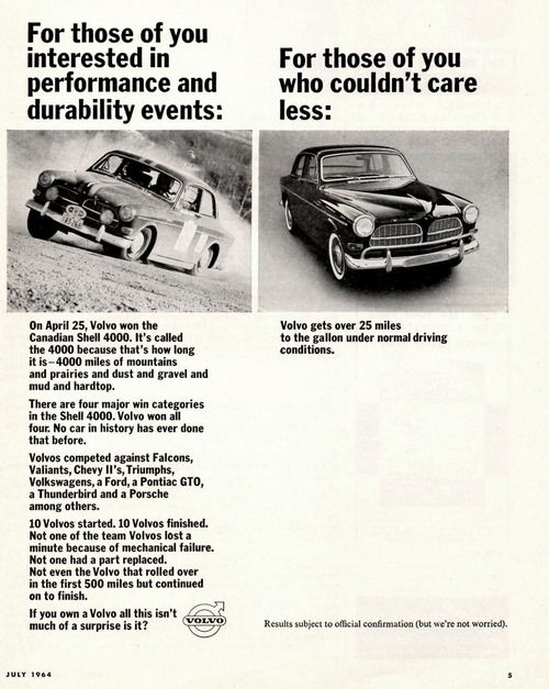 Volvo Ad from July 1964